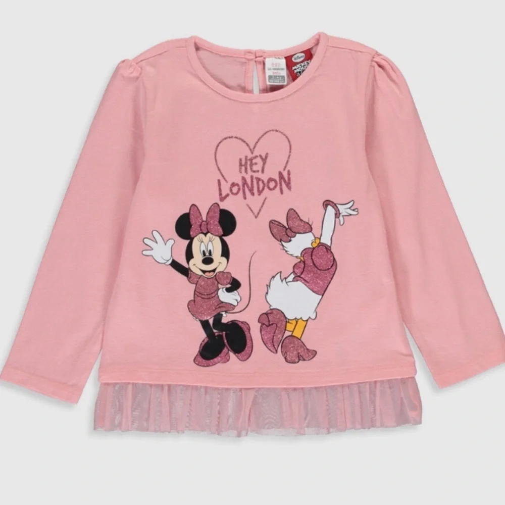 LC Waikiki| Kids Disney Pink Minnie & Daisy Long Sleeve Shirt-Size 4-5 years